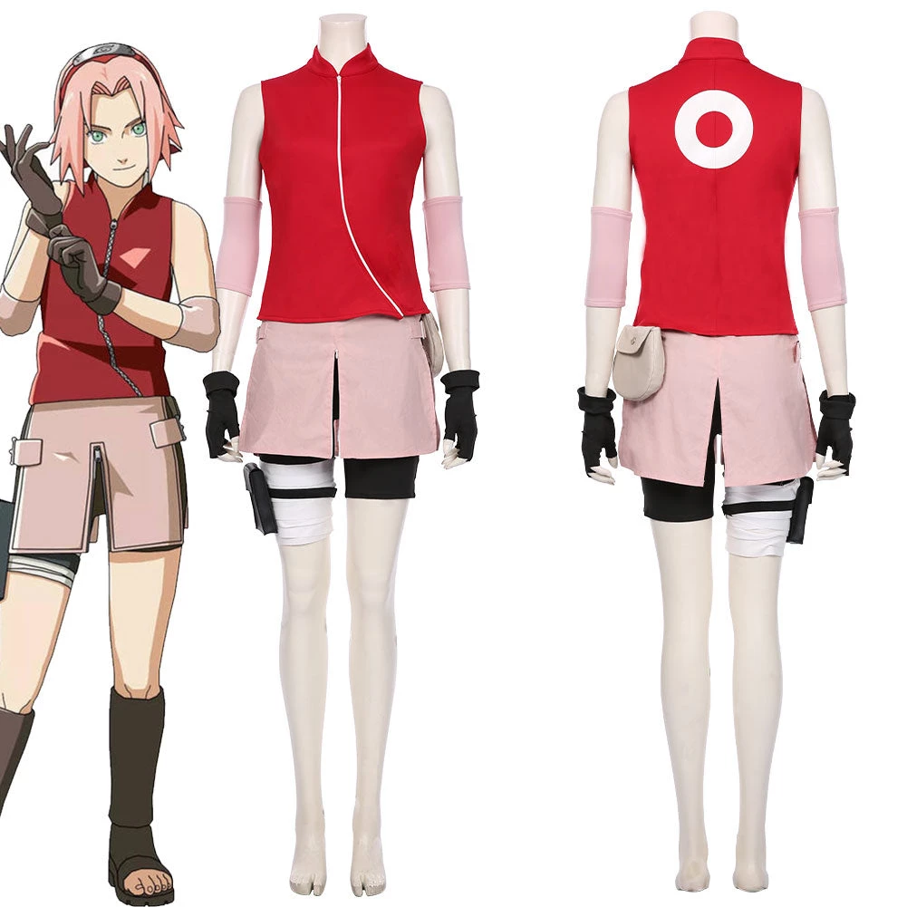 NewCosplay NARUTO-Haruno Sakura Women Skirt Outfit Halloween Carnival Costume Cosplay Costume 3 NewCosplay NARUTO-Haruno Sakura Women Skirt Outfit Halloween Carnival Costume Cosplay Costume