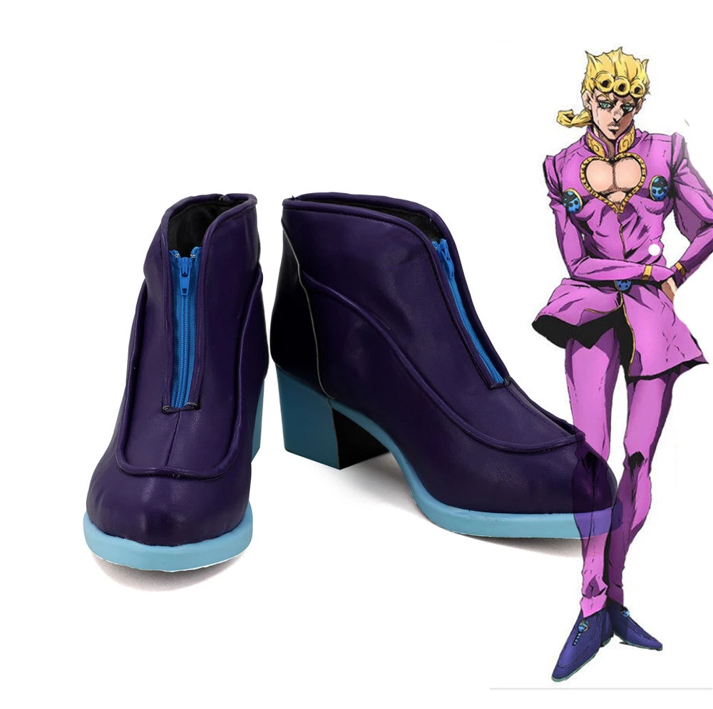 New Cosplaysky JoJo's Bizarre Adventure: Golden Wind Giorno Giovanna Cosplay Shoes Boots 3 New Cosplaysky JoJo's Bizarre Adventure: Golden Wind Giorno Giovanna Cosplay Shoes Boots