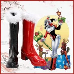 NewCosplay Harley Quinn Cosplay Shoes Boots Halloween Costumes Accessory Custom Made New Arrivals 9 NewCosplay Harley Quinn Cosplay Shoes Boots Halloween Costumes Accessory Custom Made New Arrivals