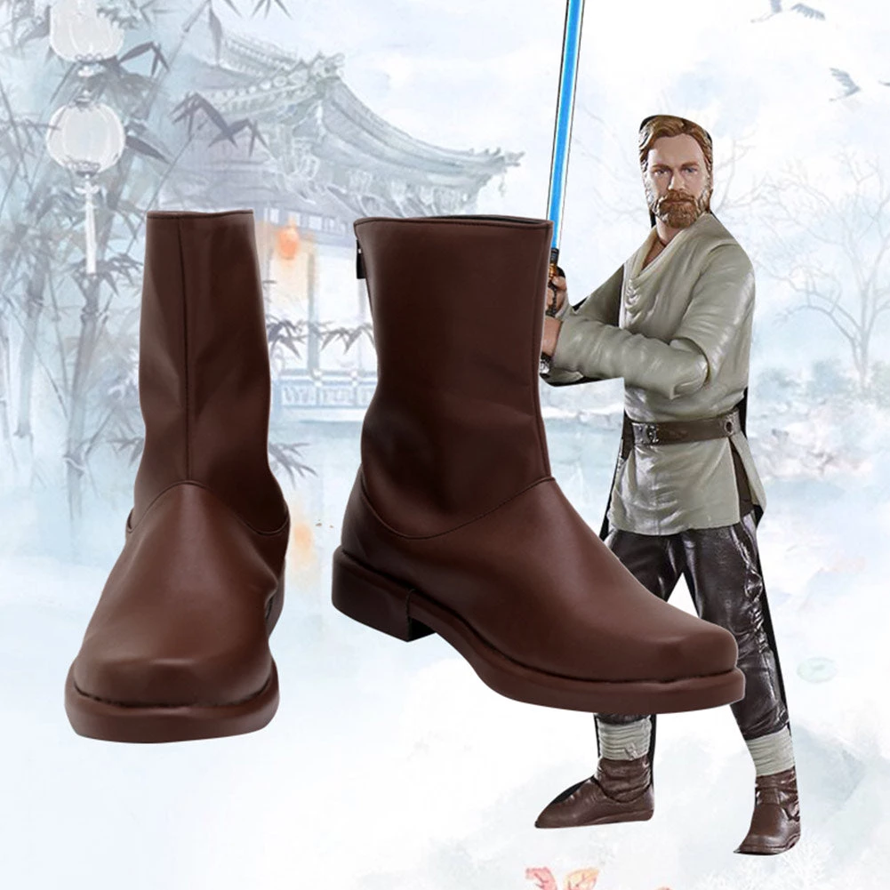 Fandomsky Obi-wan Kenobi Cosplay Shoes Boots Halloween Costumes Accessory Custom Made 3 Fandomsky Obi-wan Kenobi Cosplay Shoes Boots Halloween Costumes Accessory Custom Made