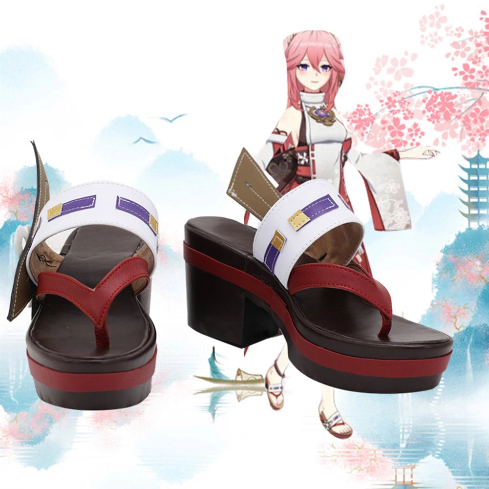 NewCossky New Arrivals Genshin Impact Yae Miko Cosplay Shoes Boots Custom Made 3 NewCossky New Arrivals Genshin Impact Yae Miko Cosplay Shoes Boots Custom Made