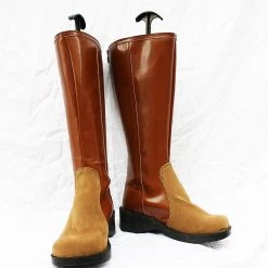 NewCosplay Final Fantasy 7 Aerith Cosplay Boots Brown New Arrivals