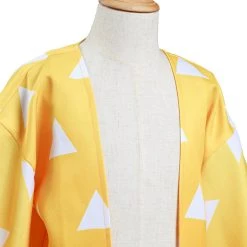NewCosplay Demon Slayer: Kimetsu No Yaiba Agatsuma Zenitsu Kids Children Cosplay Costume