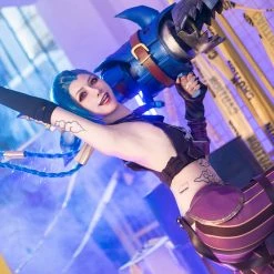 NewCosplay League Of Legends LoL Jinx Uniform Outfits Halloween Carnival Suit Cosplay Costume New Arrivals