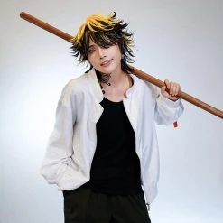 NewCosplay Tokyo Revengers Valhalla Kazutora Hanemiya White Jacket Coat Cosplay Costumes