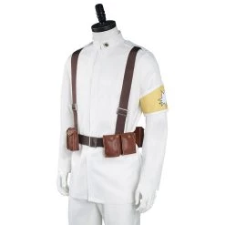 NewCosplay Attack On Titan S4 Shingeki No Kyojin Marley Eldian Army White Uniform Outfits Halloween Carnival Suit Cosplay Costume
