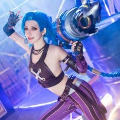 NewCosplay League Of Legends LoL Jinx Uniform Outfits Halloween Carnival Suit Cosplay Costume New Arrivals