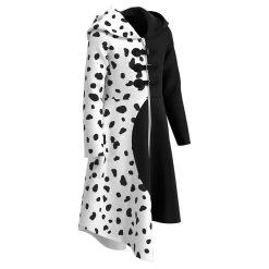 NewCosplay Cruella Halloween Costumes For Girls Kids Children Cosplay Costume New Arrivals