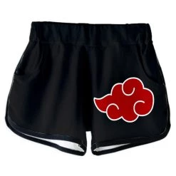 INSWEAR Women NARUTO Cosplay Crop Top & Shorts Set Summer 2 Pieces Casual Clothes