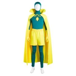 NewCosplay WandaVision Vision Jumpsuit Cloak Outfits Halloween Carnival Suit Cosplay Costume New Arrivals