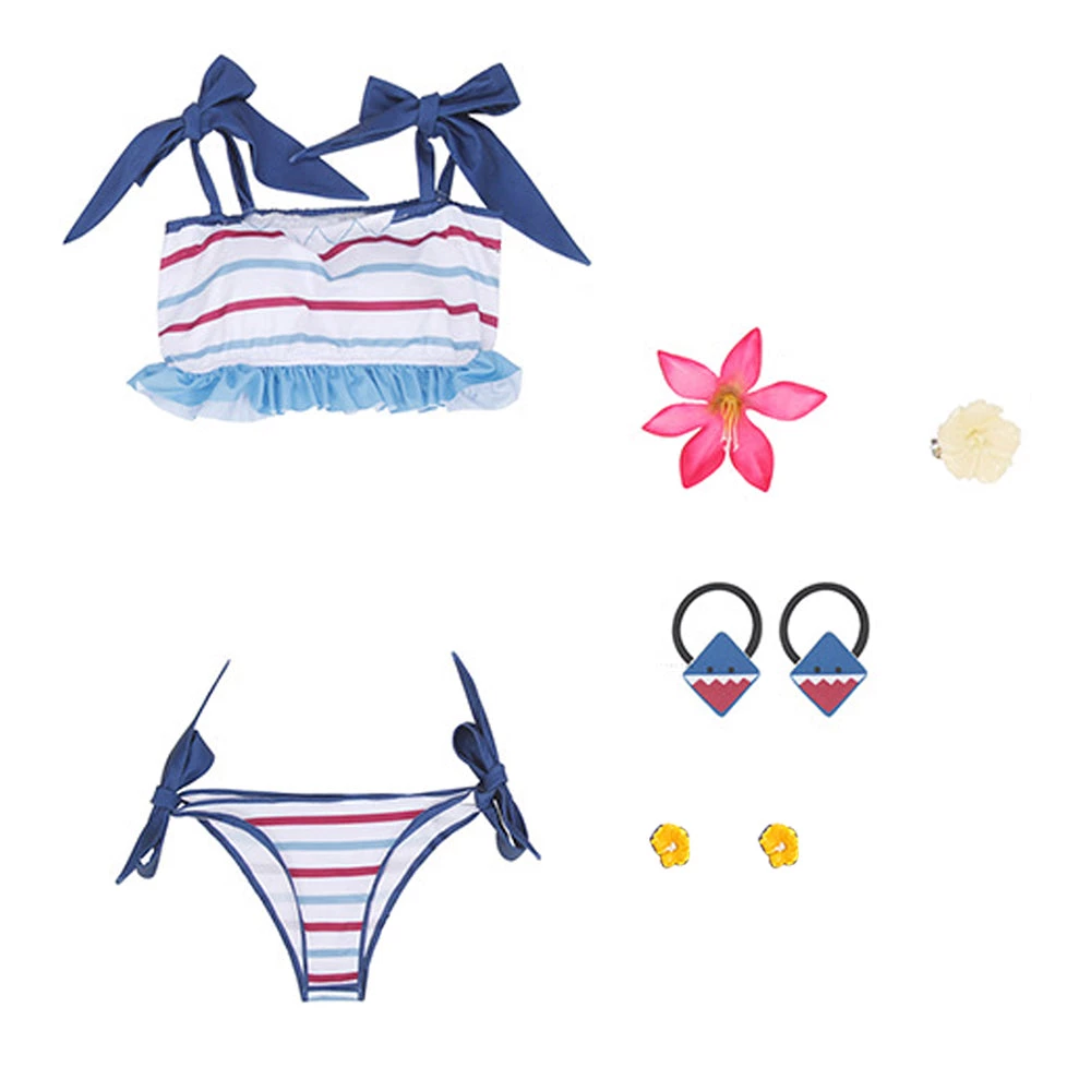 NewCosplay Hololive Gawr Gura Bikini Shark Swimwear Halloween Carnival Suit Cosplay Costume 7 NewCosplay Hololive Gawr Gura Bikini Shark Swimwear Halloween Carnival Suit Cosplay Costume