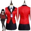 NewCosplay Kakegurui: Compulsive Gambler Jabami Yumeko/Meari Saotome Halloween Christmas Cosplay Costume