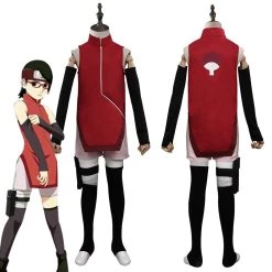 NewCosplay NARUTO Boruto Sarada Uchiha Kids Children Outfit Halloween Carnival Suit Cosplay Costume