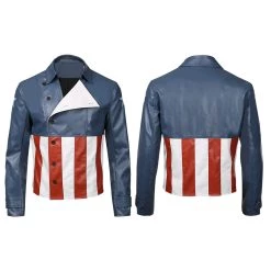 NewCosplay Avengers Game-Captain America Jacket Coat Cosplay Costume