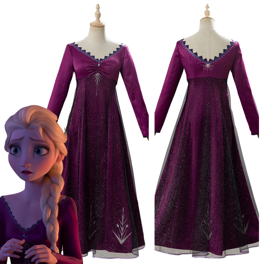 NewCosplay Frozen 2 Elsa Adult Outfit Purple Dress Cosplay Costume New Arrivals 3 NewCosplay Frozen 2 Elsa Adult Outfit Purple Dress Cosplay Costume New Arrivals