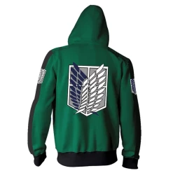 New Cosplaysky New Arrivals Unisex Anime Attack On Titan : Wings Of Freedom Long Sleeve Full-Zip Hooded Varsity Jacket