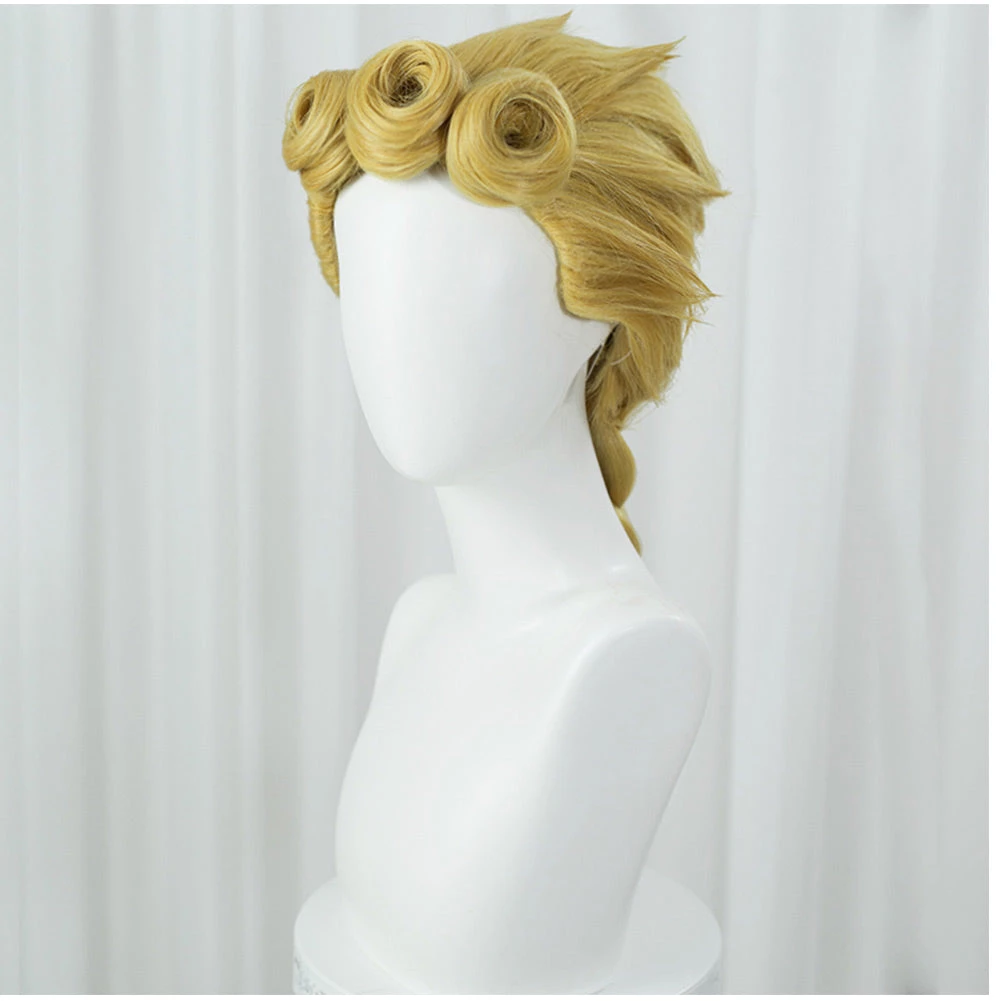 NewCosplay JoJo‘s Bizarre Adventure Golden Wind Giorno Giovanna Hair Carnival Halloween Party Props Cosplay Wig 4 NewCosplay JoJo‘s Bizarre Adventure Golden Wind Giorno Giovanna Hair Carnival Halloween Party Props Cosplay Wig