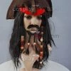 NewCosplay Pirates Of The Caribbean Jack Sparrow Hat Wig Headband Set New Arrivals