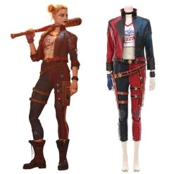 NewCosplay Suicide Squad: Kill The Justice League-Harleen Quinzel T-shirt Pants Outfits Halloween Carnival Suit Cosplay Costume
