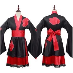 NewCosplay NARUTO Akatsuki Kimono Dress Outfits Halloween Carnival Suit Cosplay Costume
