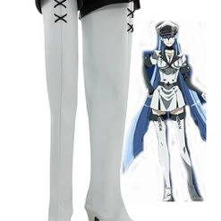 NewCosplay Akame Ga KILL! Esdeath Empire General Boots Cosplay Shoes