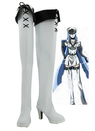 NewCosplay Akame Ga KILL! Esdeath Empire General Boots Cosplay Shoes