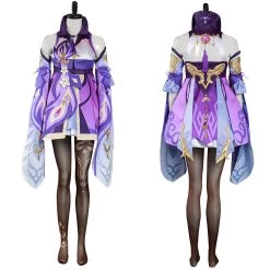 NewCosplay Game Genshin Impact Keqing Dress Outfits Halloween Carnival Suit Cosplay Costume New Arrivals