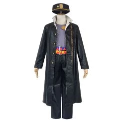 NewCosplay JoJo‘s Bizarre Adventure - Golden Wind Kujo Jotaro Cosplay Costume Coat Pants Outfits Halloween Carnival Suit New Arrivals