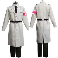 NewCosplay New Arrivals Attack On Titan Shingeki No Kyojin S4 Marley Army White Uniform Outfits Halloween Carnival Suit Cosplay Costume