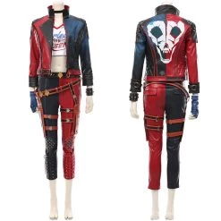 NewCosplay Suicide Squad: Kill The Justice League-Harleen Quinzel T-shirt Pants Outfits Halloween Carnival Suit Cosplay Costume
