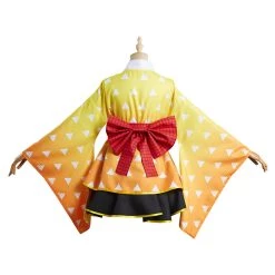 NewCosplay New Arrivals Demon Slayer Agatsuma Zenitsu Kimono Lolita Dress Outfits Halloween Carnival Suit Cosplay Costume