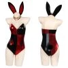 NewCosplay Harley Quinn Bunny Girl Jumpsuit Outfits Christmas Carnival Suit Cosplay Costume