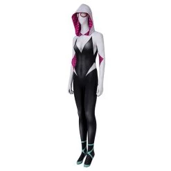 NewCosplay New Arrivals Spider-Man: Into The Spider-Verse Gwen Stacy Jumpsuit Halloween Carnival Suit Cosplay Costume 8 NewCosplay New Arrivals Spider-Man: Into The Spider-Verse Gwen Stacy Jumpsuit Halloween Carnival Suit Cosplay Costume