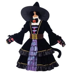 NewCosplay Cat Witch Kids Children Girls Dress Outfit Halloween Carnival Suit Cosplay Costume New Arrivals