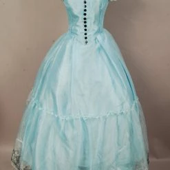 NewCosplay Tim Burton's Alice In Wonderland Alice Blue Dress Costume New Arrivals