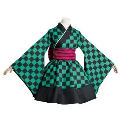 NewCosplay Demon Slayer Kamado Tanjirou Kimono Lolita Dress Outfit Cosplay Costume New Arrivals
