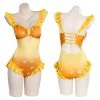 NewCosplay Demon Slayer Agatsuma Zenitsu Swimwear Outfits Halloween Carnival Suit Cosplay Costume New Arrivals