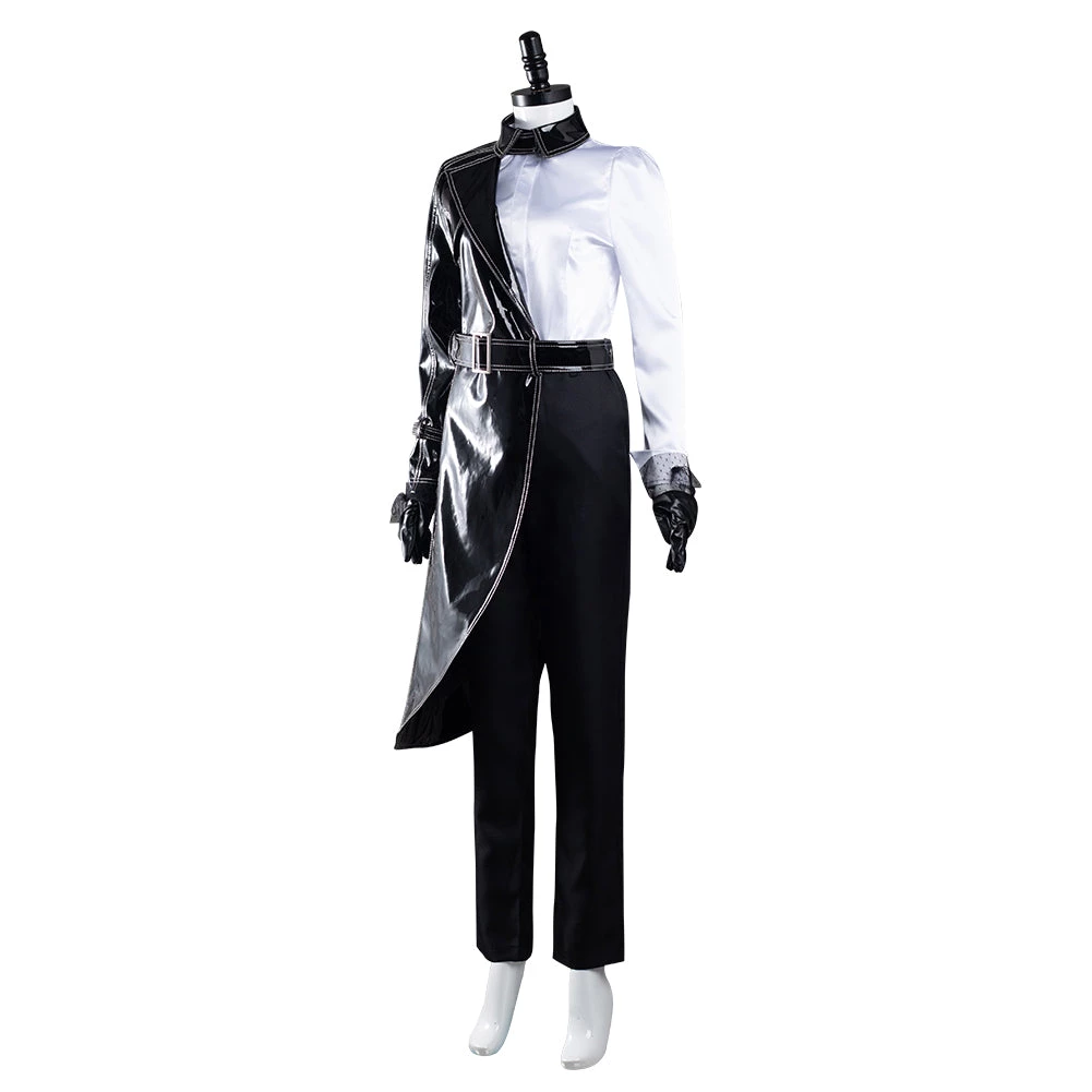 NewCosplay Cruella Black White Shirt Coat Pants Outfits Halloween Carnival Suit Cosplay Costume 6 NewCosplay Cruella Black White Shirt Coat Pants Outfits Halloween Carnival Suit Cosplay Costume