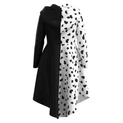 NewCosplay Cruella Halloween Costumes For Girls Kids Children Cosplay Costume New Arrivals