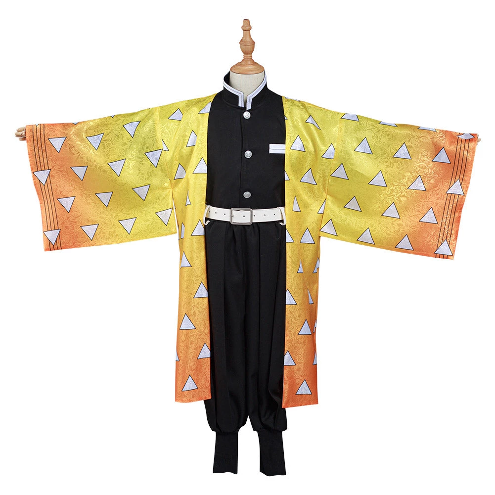 NewCosplay New Arrivals Demon Slayer: Kimetsu No Yaiba Agatsuma Zenitsu Kids Children Cosplay Costume 4 NewCosplay New Arrivals Demon Slayer: Kimetsu No Yaiba Agatsuma Zenitsu Kids Children Cosplay Costume