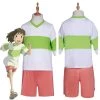 NewCosplay Spirited Away-Ogino Chihiro T-shirt Shorts Outfits Halloween Carnival Suit Cosplay Costume