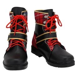 NewCosplay Twisted Wonderland Pomefiore Epel Felmier Black Red Boots Cosplay Shoes New Arrivals