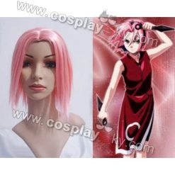 NewCosplay Naruto Sakura Haruno Cosplay Wig