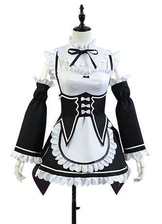 NewCosplay Re:Zero Life In A Different World From Zero Ram Outfit Cosplay Costume
