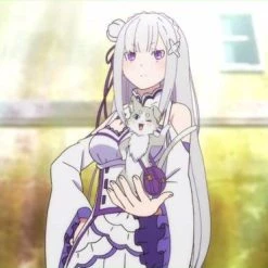 NewCosplay Re:Zero Life In A Different World From Zero Emilia Outfit Cosplay Costume 22 NewCosplay Re:Zero Life In A Different World From Zero Emilia Outfit Cosplay Costume